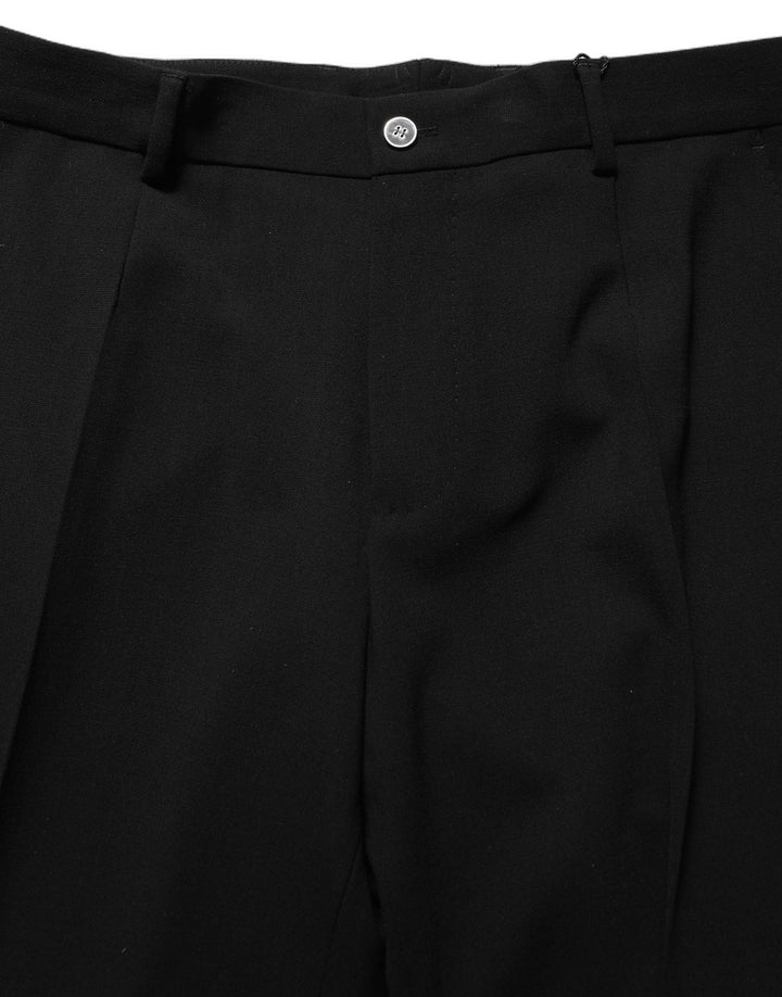 Men’s Dolce &amp; Gabbana Black Wool Straight Men Dress Trouser Pants