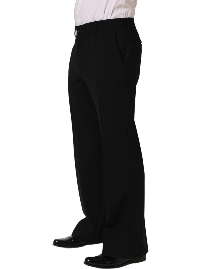 Men’s Dolce &amp; Gabbana Black Wool Straight Men Dress Trouser Pants