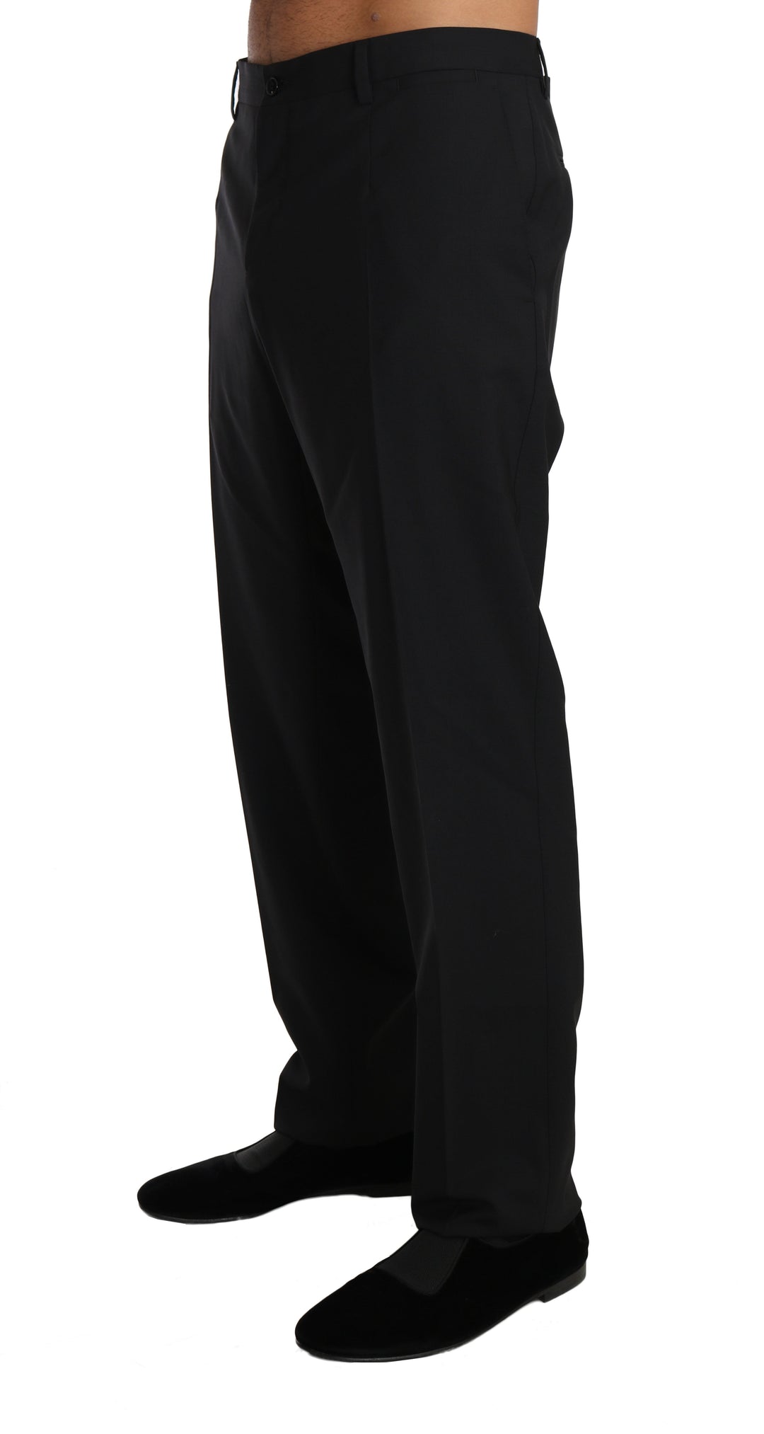 Men’s Dolce &amp; Gabbana Black Wool Stretch Formal Trousers