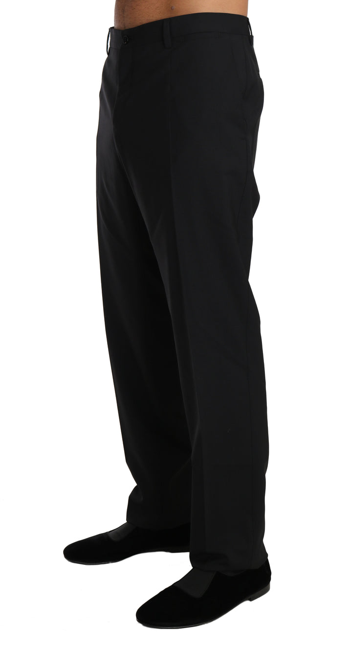 Men’s Dolce &amp; Gabbana Black Wool Stretch Formal Trousers