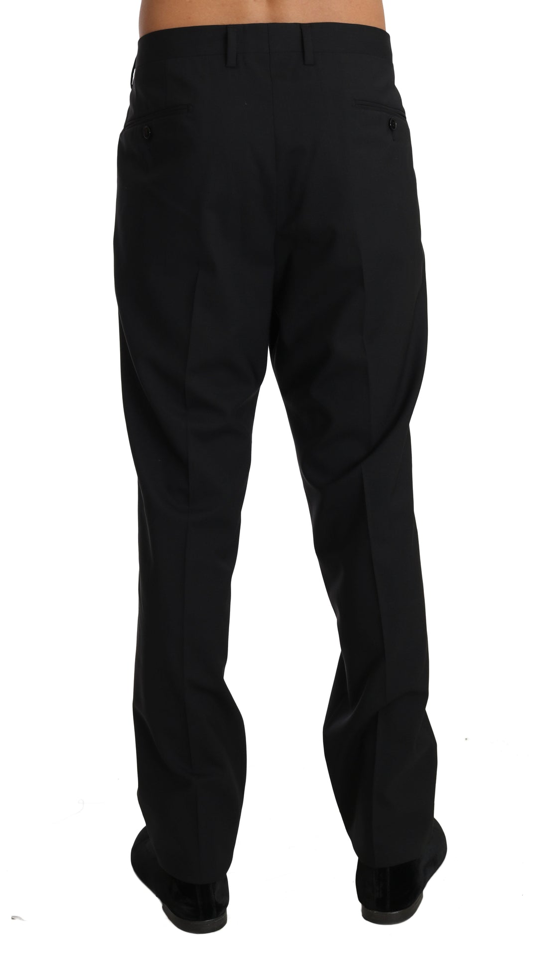 Men’s Dolce &amp; Gabbana Black Wool Stretch Formal Trousers