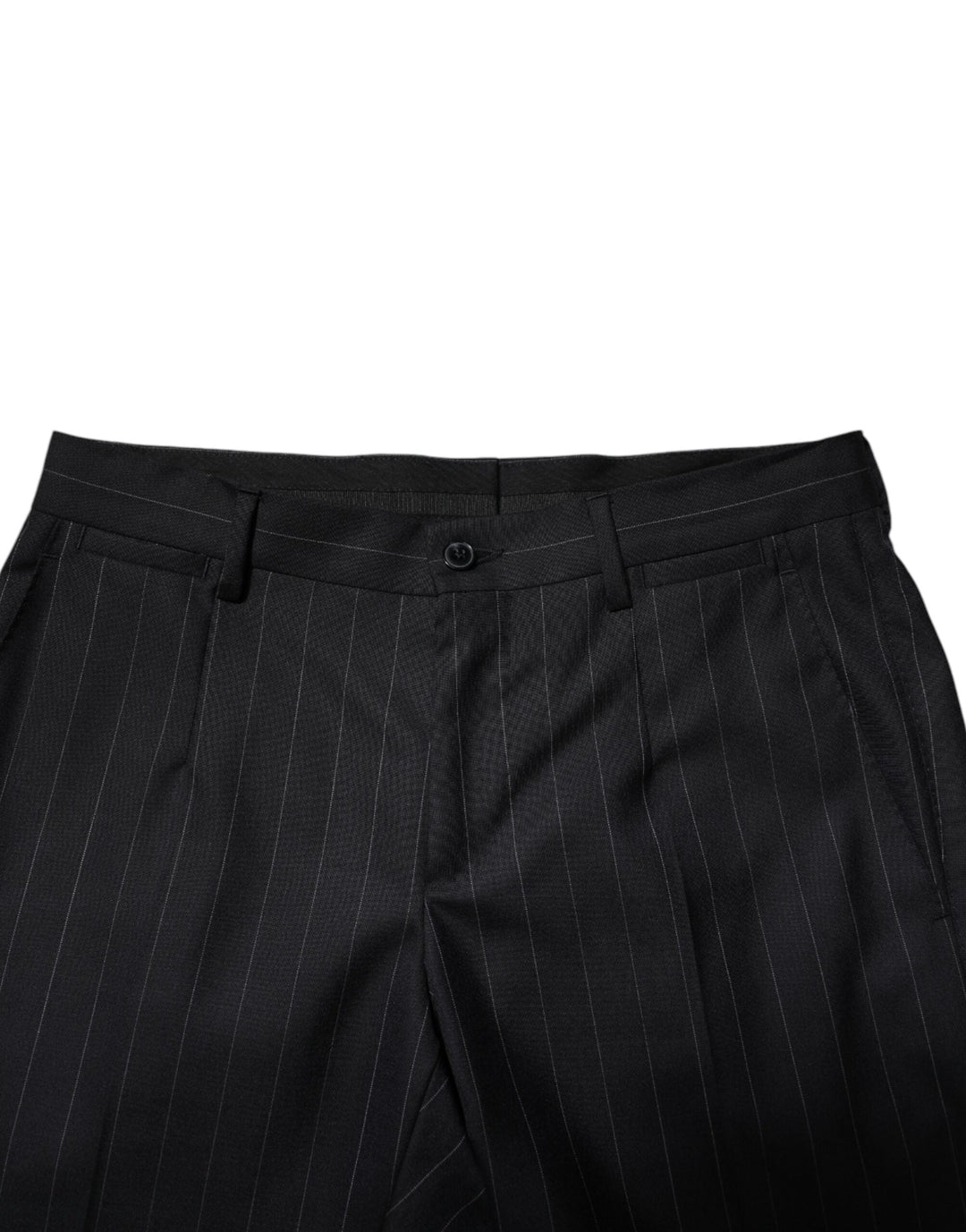 Men’s Dolce &amp; Gabbana Black Wool Striped Formal Pants