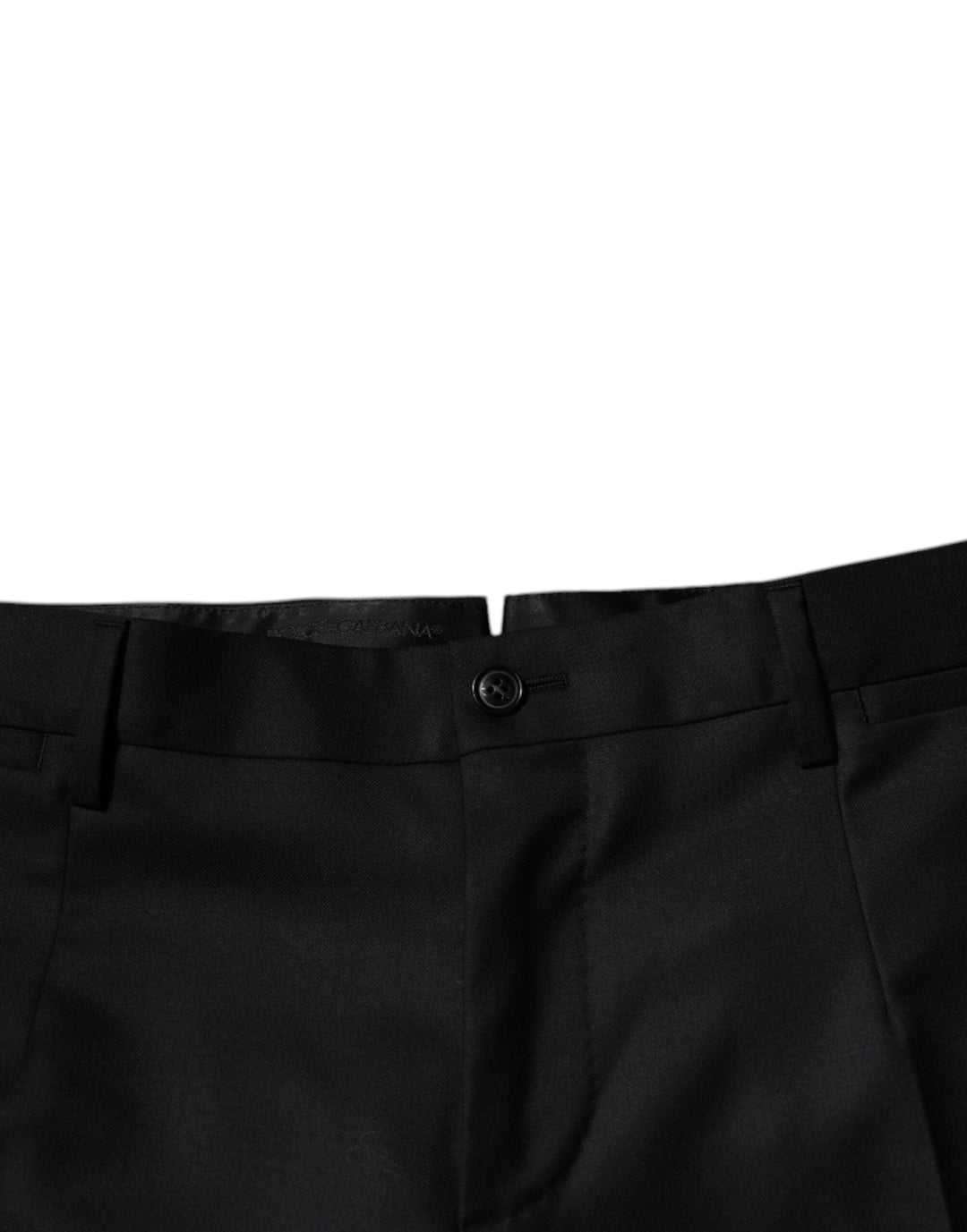 Men’s Dolce &amp; Gabbana Black Wool Tapered Formal Dress Pants