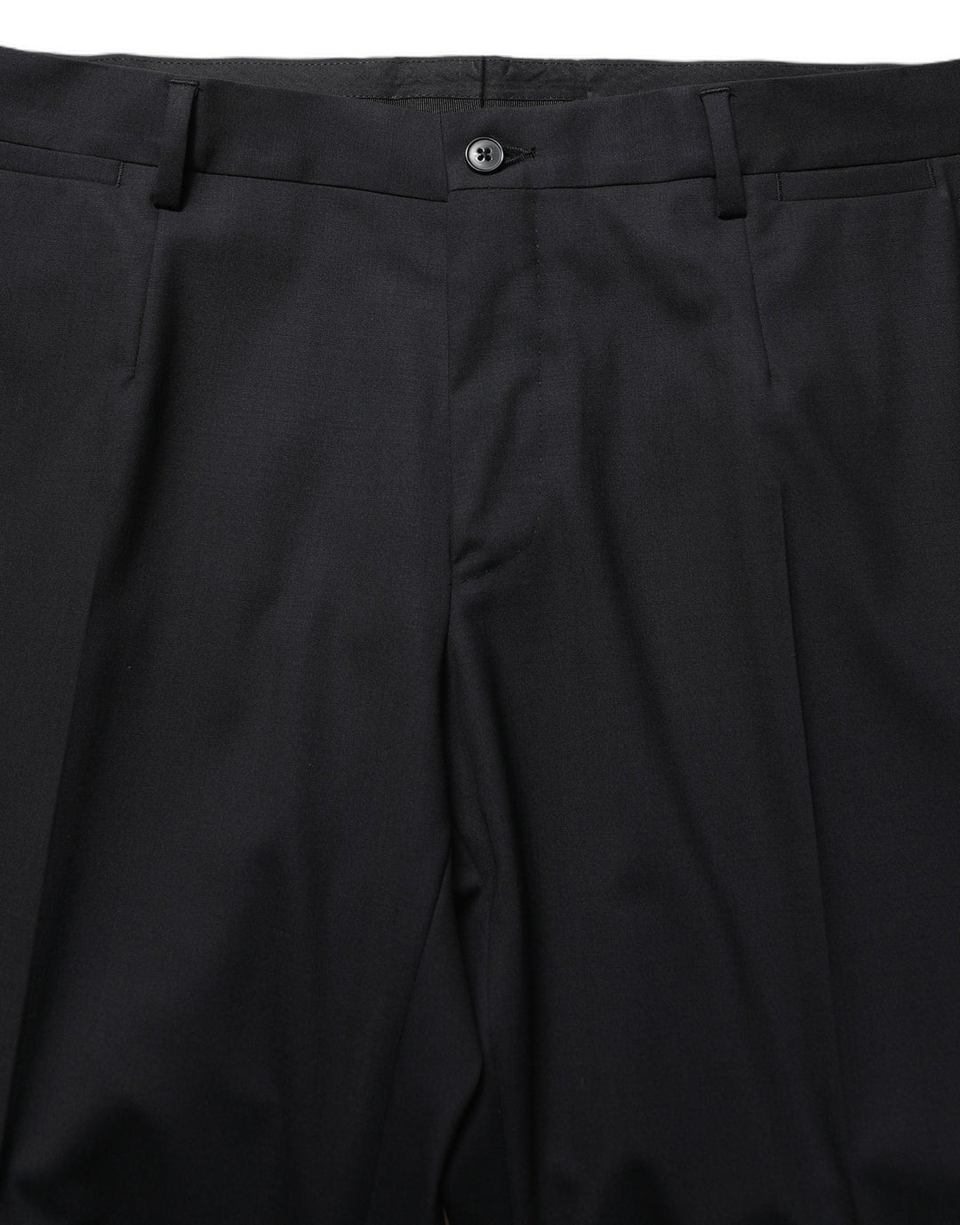 Men’s Dolce &amp; Gabbana Black Wool Tapered Leg Dress Trouser Pants
