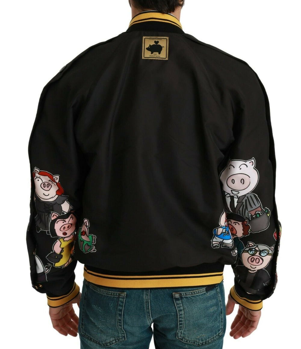 Men’s Dolce & Gabbana Black Year of the Pig Bomber Jacket