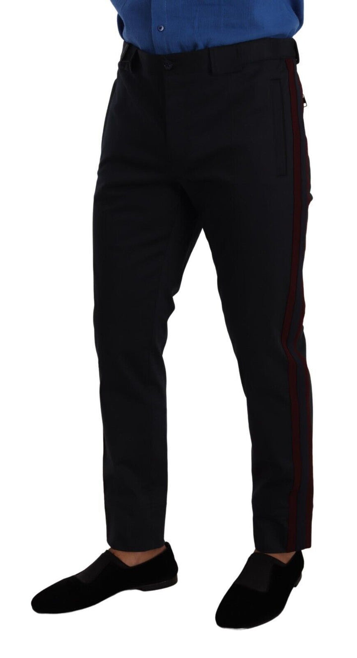 Men’s Dolce &amp; Gabbana Blue Bordeaux Cotton Skinny Chino Pants