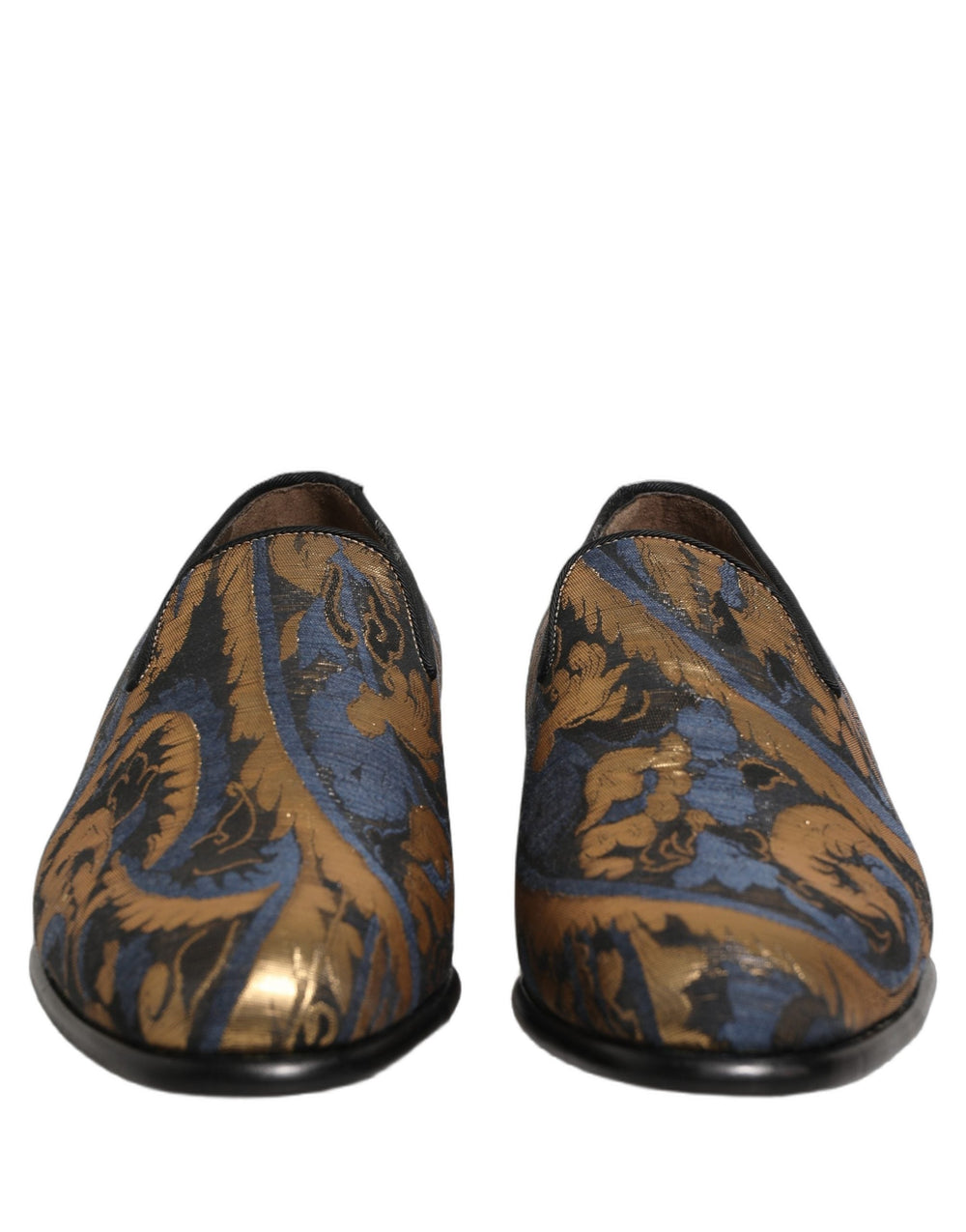 Men’s Dolce & Gabbana Blue Brocade Slip on Men Dress Loafers Shoes