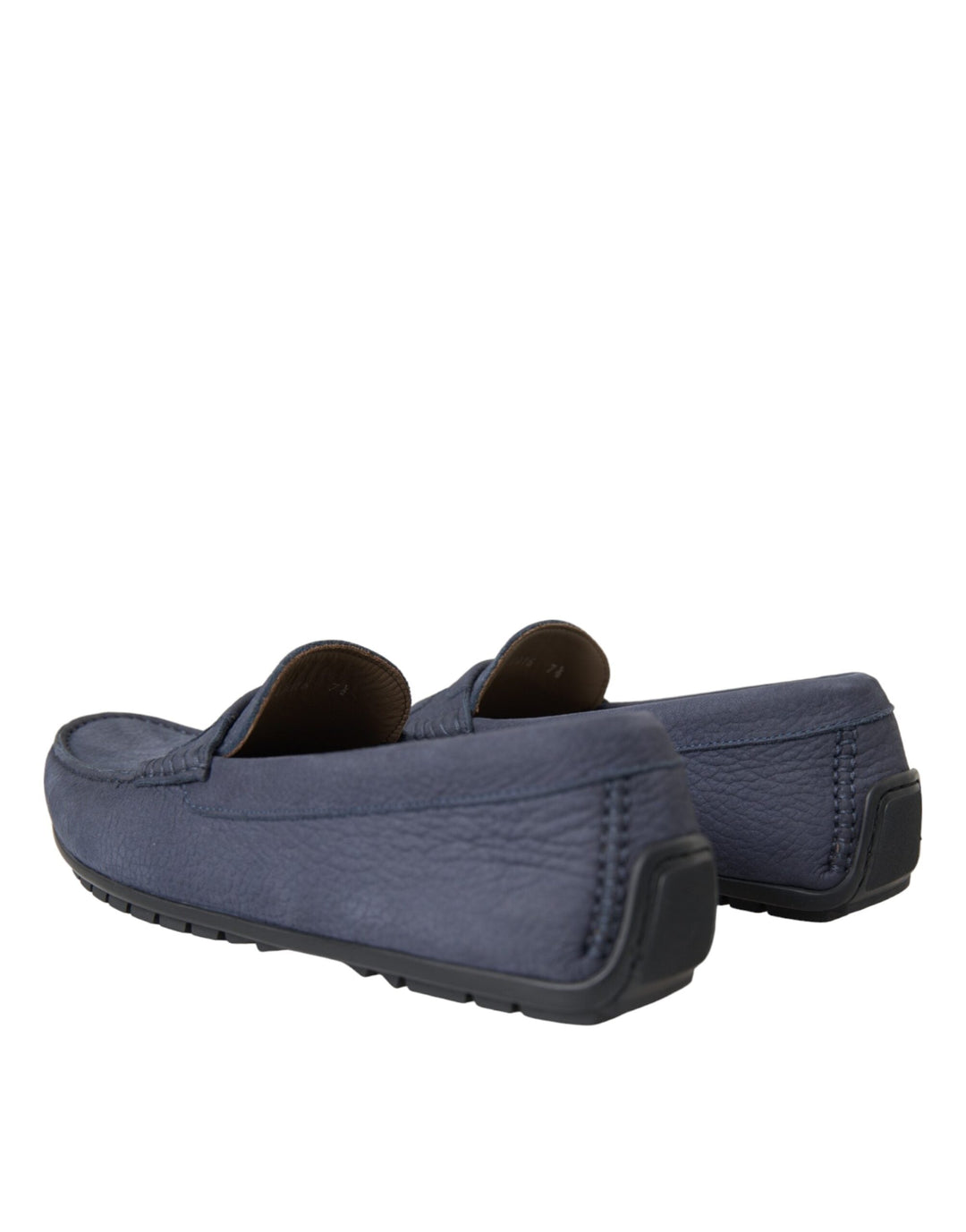 Men’s Dolce &amp; Gabbana Blue Calf Leather Slip on Moccasin Shoes