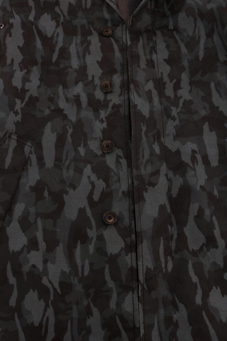 Men’s Dolce &amp; Gabbana Blue Camouflage Trench