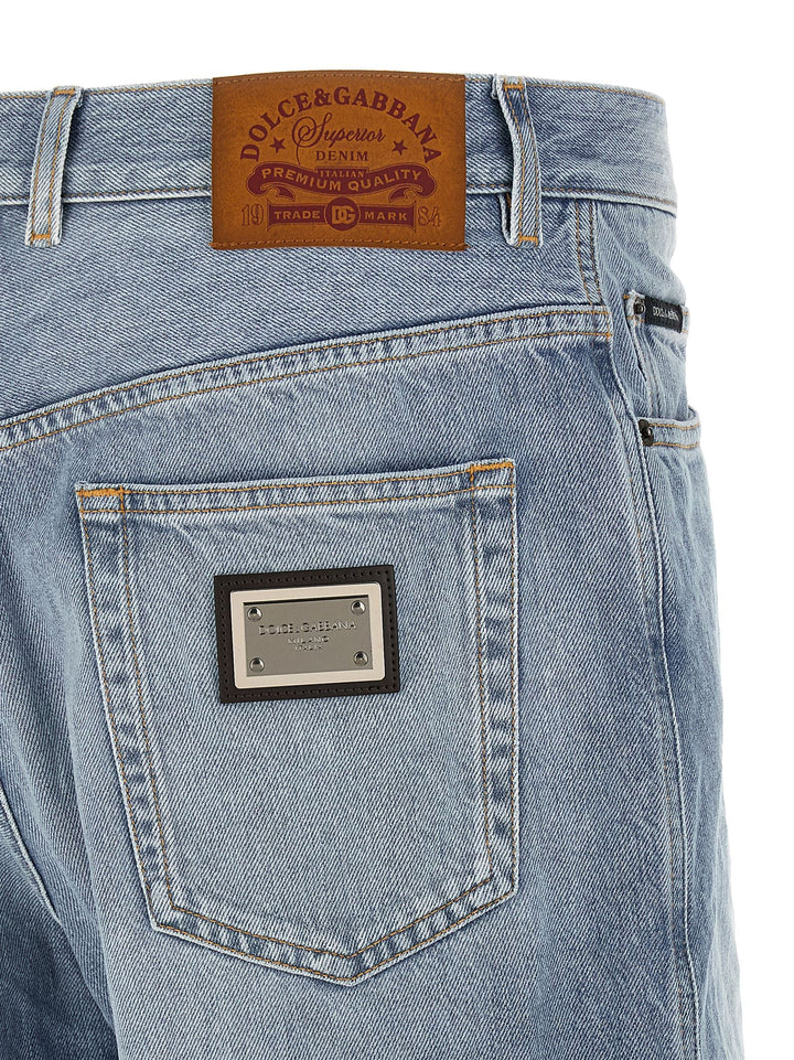 Men’s Dolce &amp; Gabbana Blue Cotton Bermuda Shorts