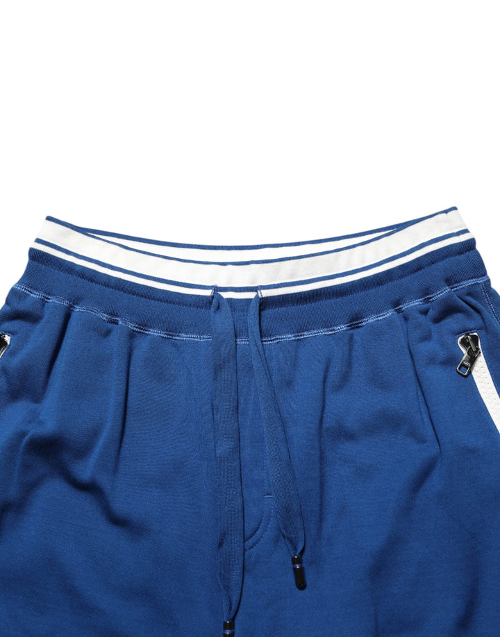 Men’s Dolce &amp; Gabbana Blue Cotton Blend Bermuda Sweatpants Shorts