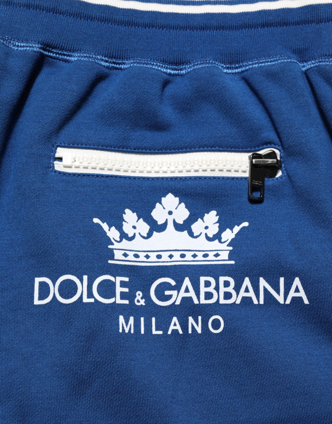 Men’s Dolce &amp; Gabbana Blue Cotton Blend Bermuda Sweatpants Shorts