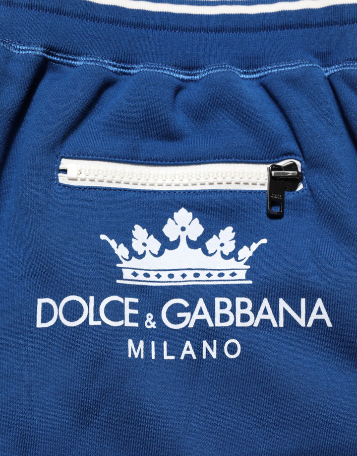 Men’s Dolce &amp; Gabbana Blue Cotton Blend Bermuda Sweatpants Shorts