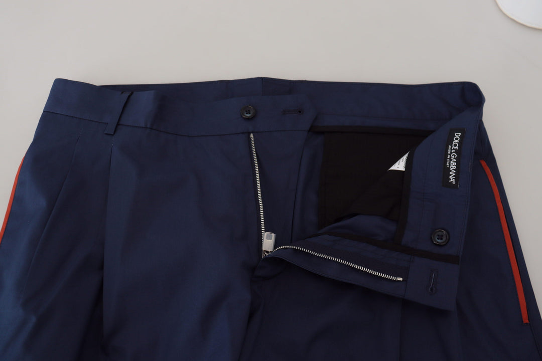 Men’s Dolce &amp; Gabbana Blue Cotton Chino Formal Pants