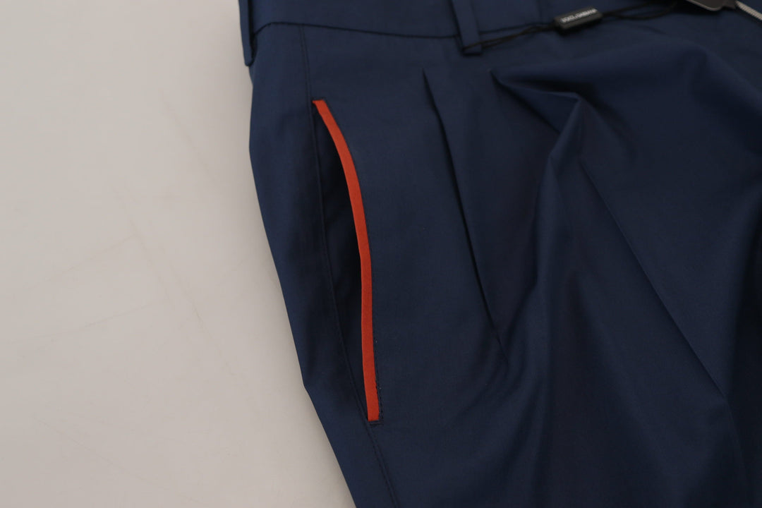 Men’s Dolce &amp; Gabbana Blue Cotton Chino Formal Pants