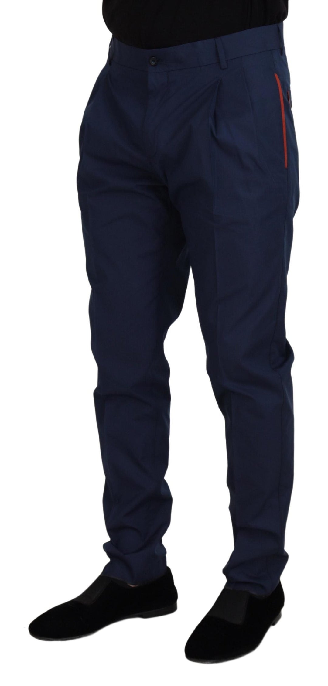 Men’s Dolce &amp; Gabbana Blue Cotton Chino Formal Pants