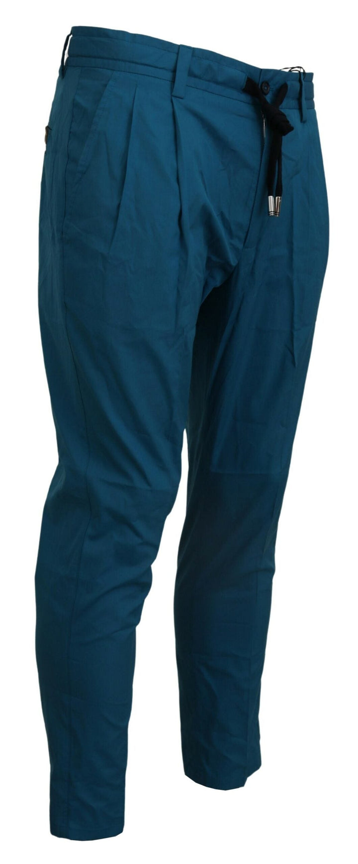 Men’s Dolce &amp; Gabbana Blue Cotton Chinos Trousers Pants