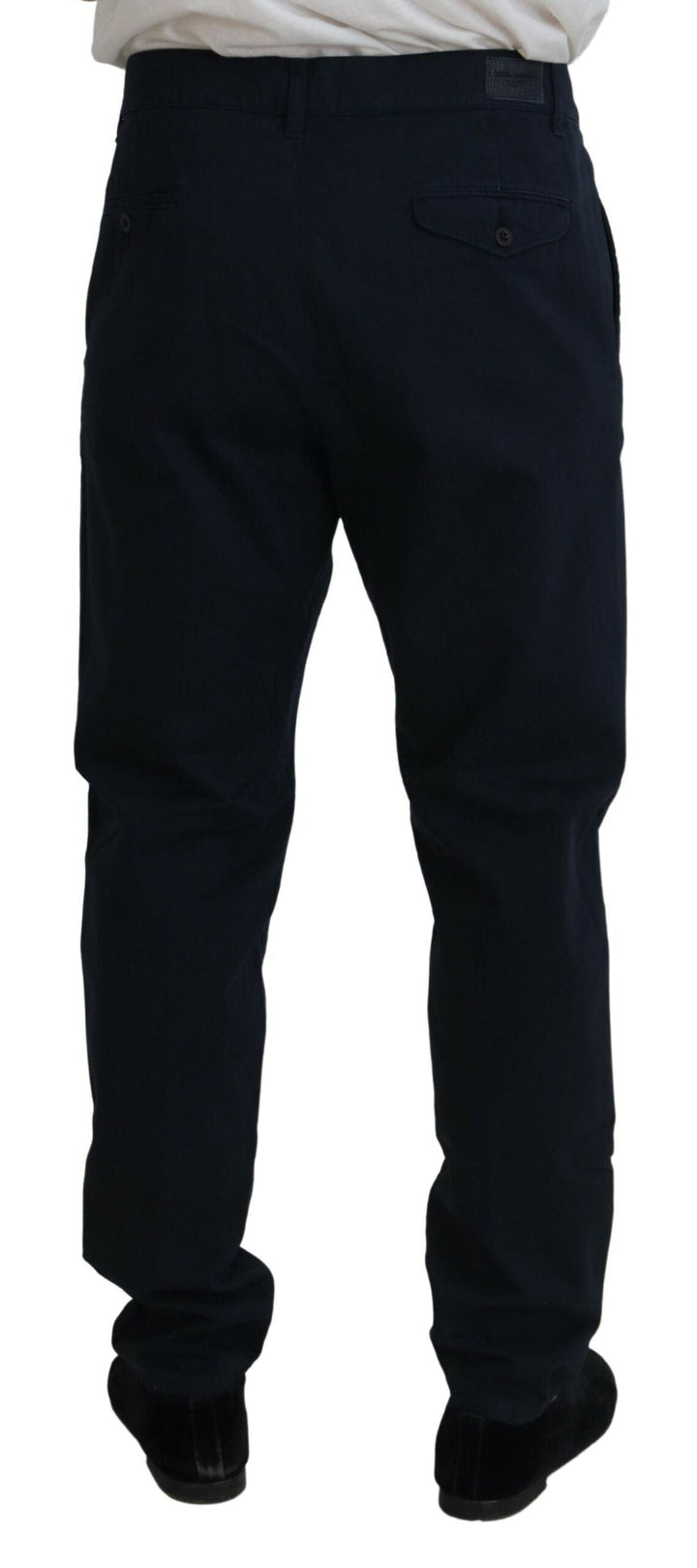 Men’s Dolce &amp; Gabbana Blue Cotton Dress Formal Men Pants