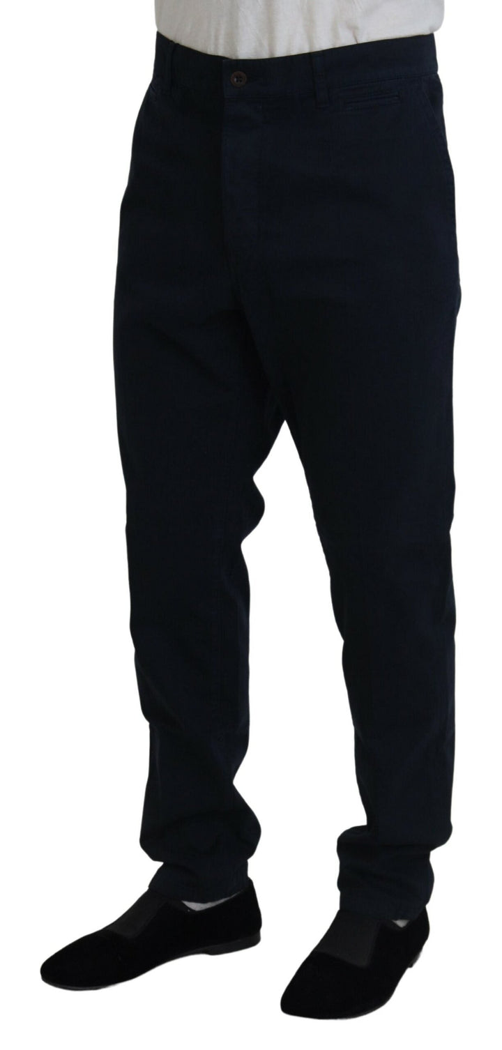 Men’s Dolce &amp; Gabbana Blue Cotton Dress Formal Men Pants