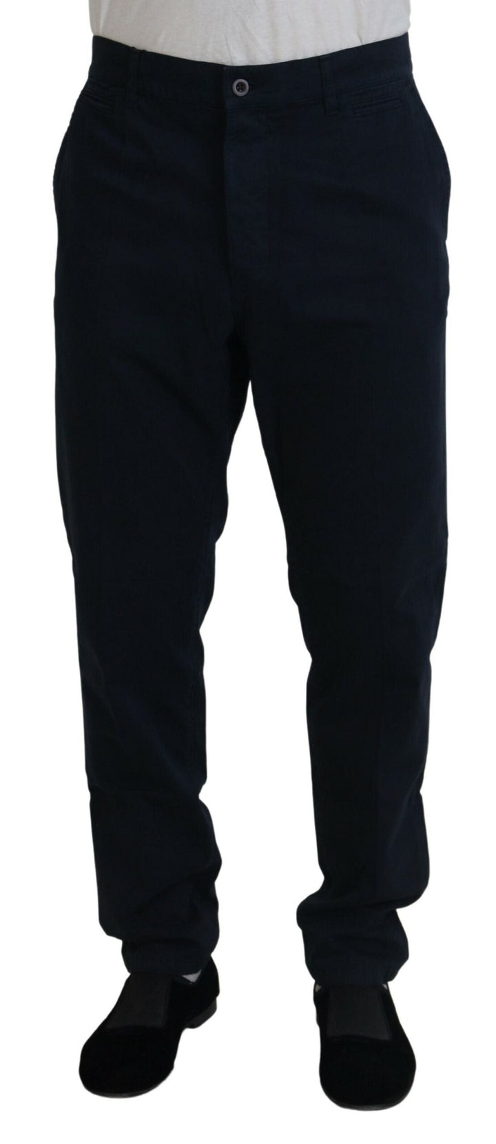 Men’s Dolce &amp; Gabbana Blue Cotton Dress Formal Men Pants