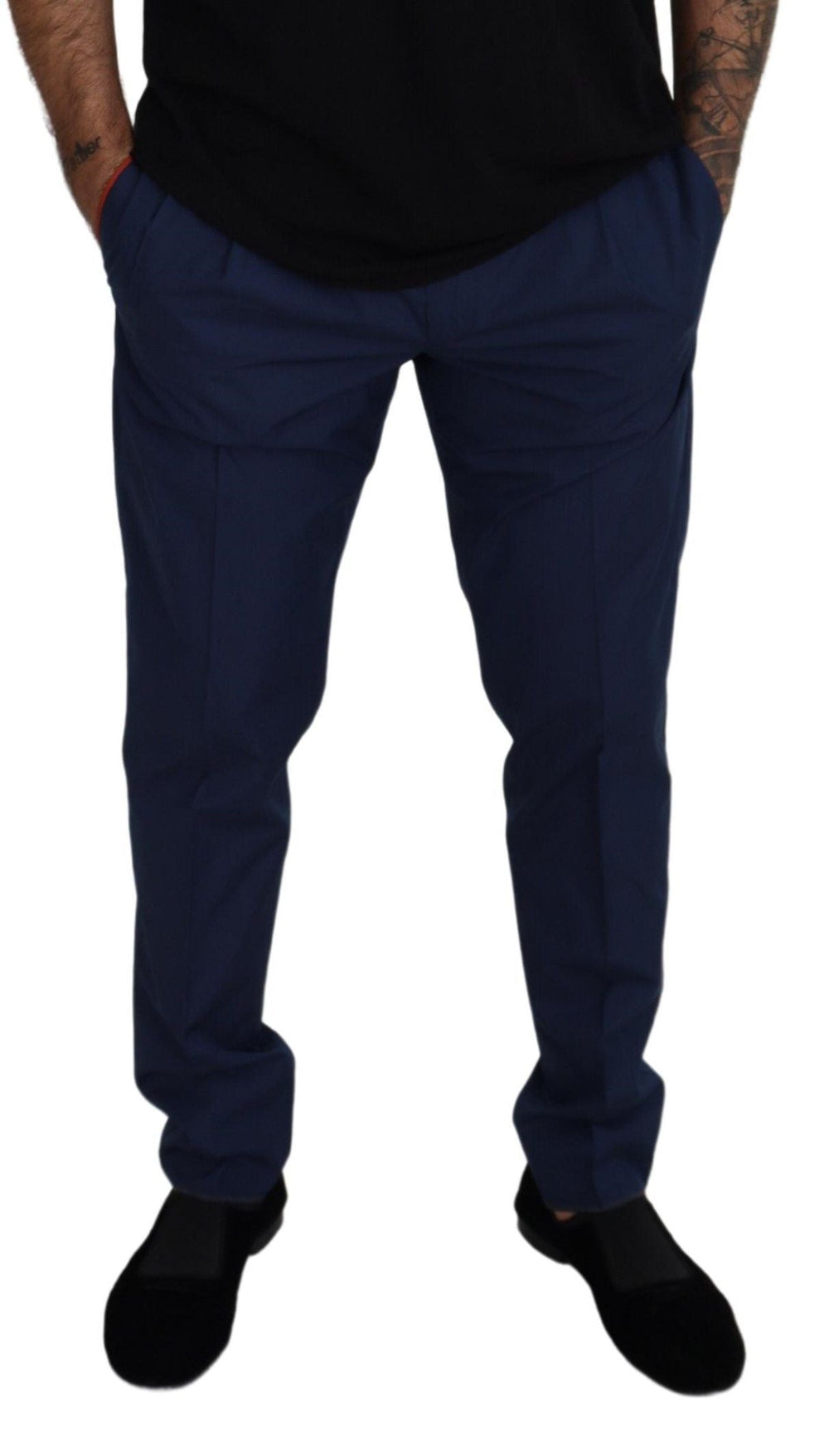 Men’s Dolce & Gabbana Blue Cotton Dress Pants