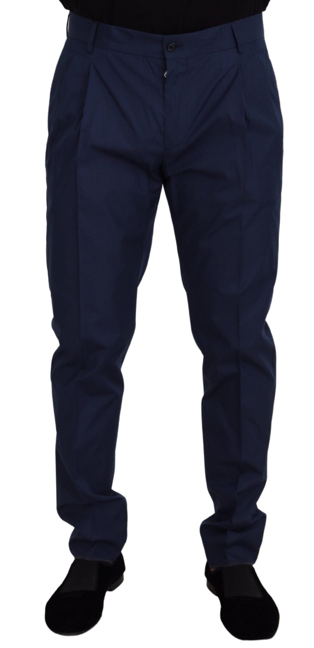 Men’s Dolce &amp; Gabbana Blue Cotton Dress Pants