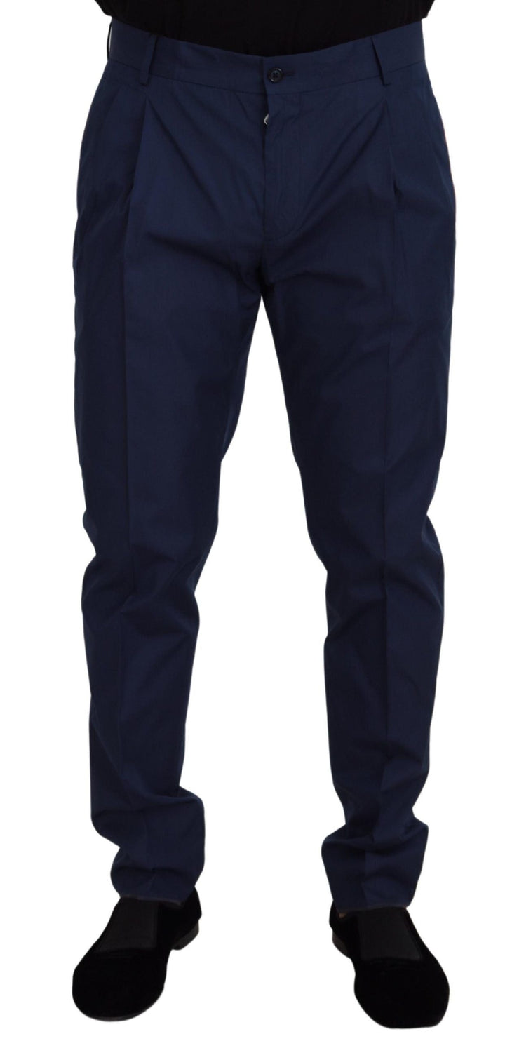 Men’s Dolce &amp; Gabbana Blue Cotton Dress Pants