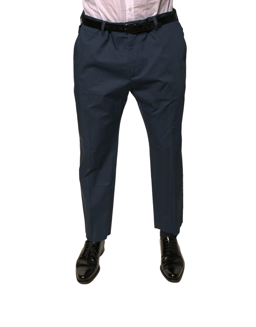 Men’s Dolce & Gabbana Blue Cotton Men Skinny Dress Pants