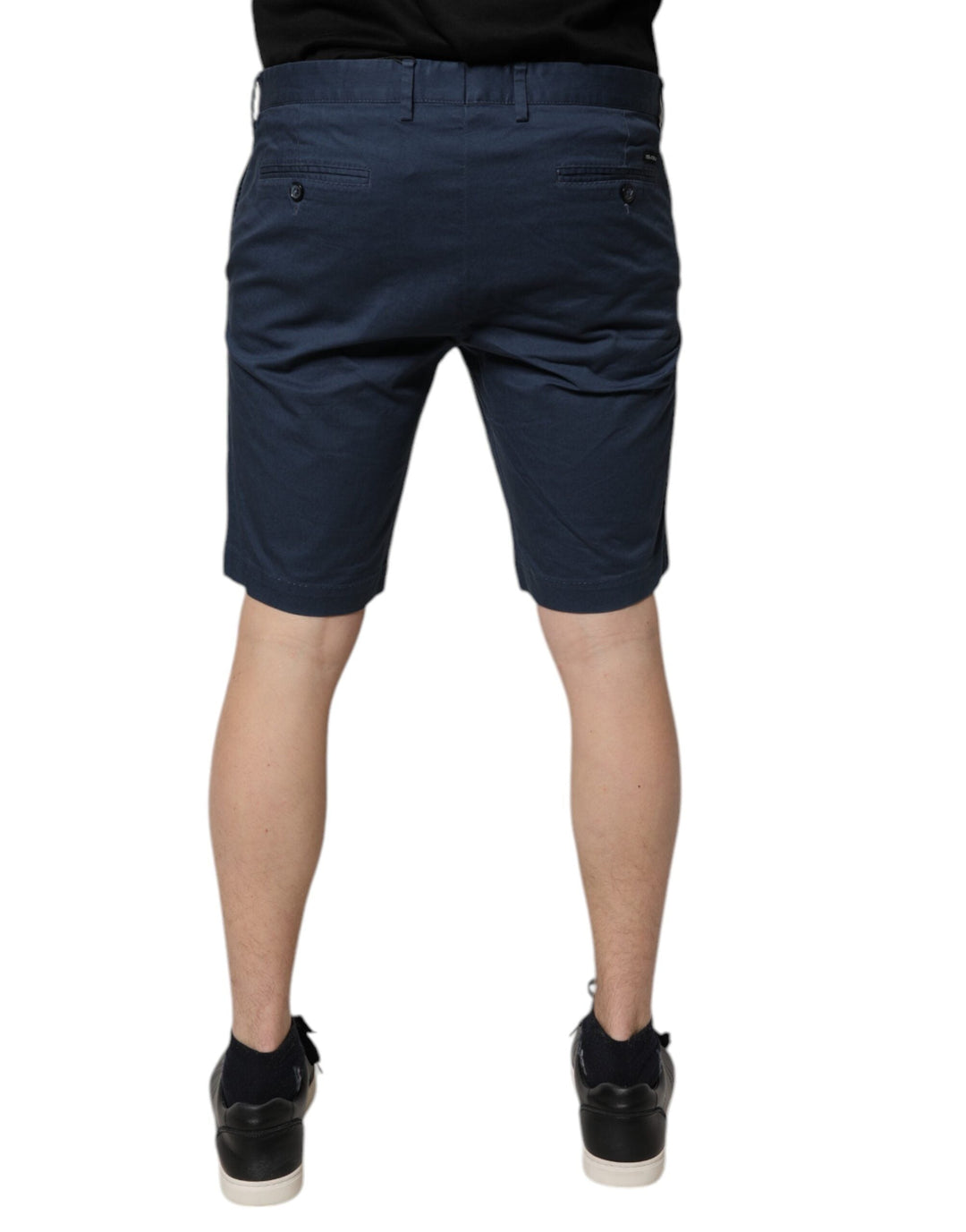 Men’s Dolce &amp; Gabbana Blue Cotton Mid Waist Men Bermuda Shorts