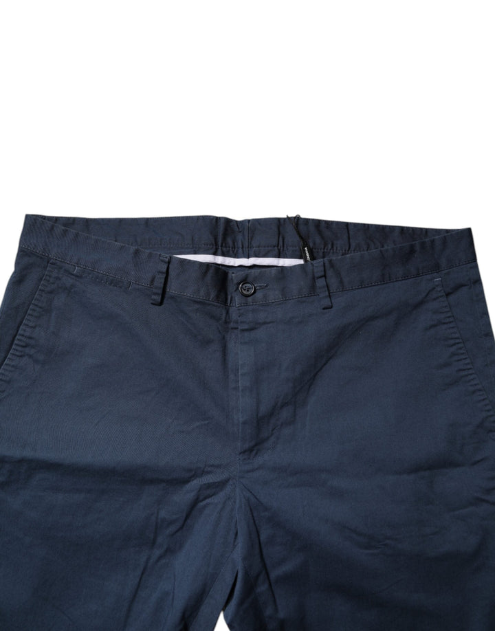Men’s Dolce &amp; Gabbana Blue Cotton Mid Waist Men Bermuda Shorts