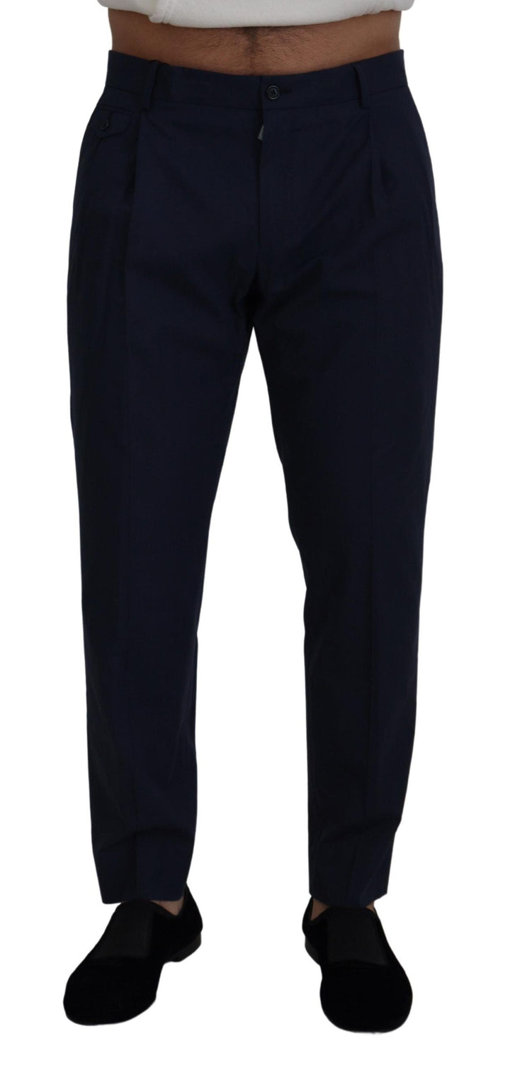 Men’s Dolce &amp; Gabbana Blue Cotton Slim Trousers Chinos Pants