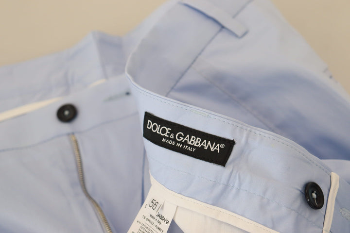 Men’s Dolce &amp; Gabbana Blue Cotton Stretch Trousers Chinos Pants