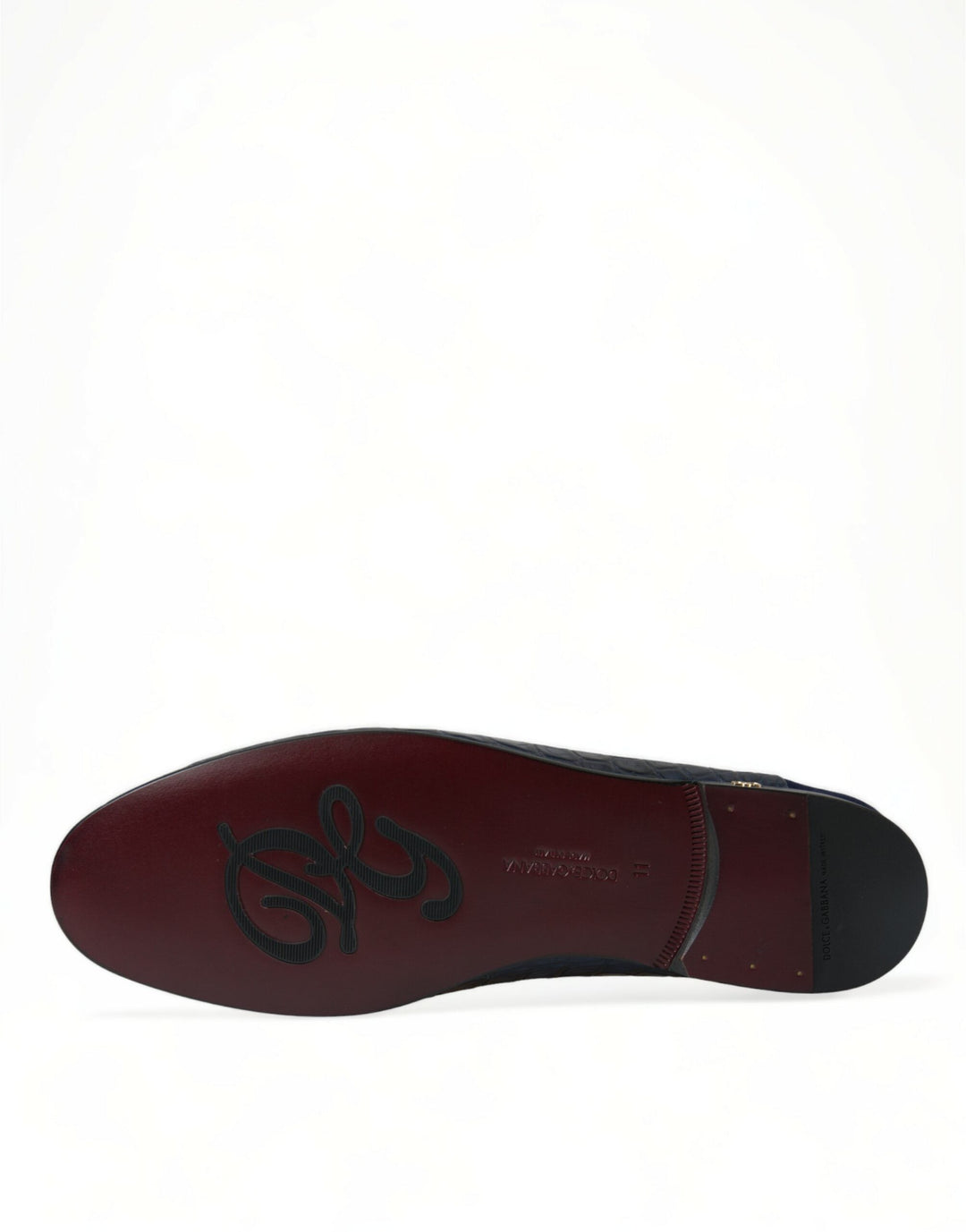 Men’s Dolce &amp; Gabbana Blue Crocodile Leather Loafers Slip on Shoes