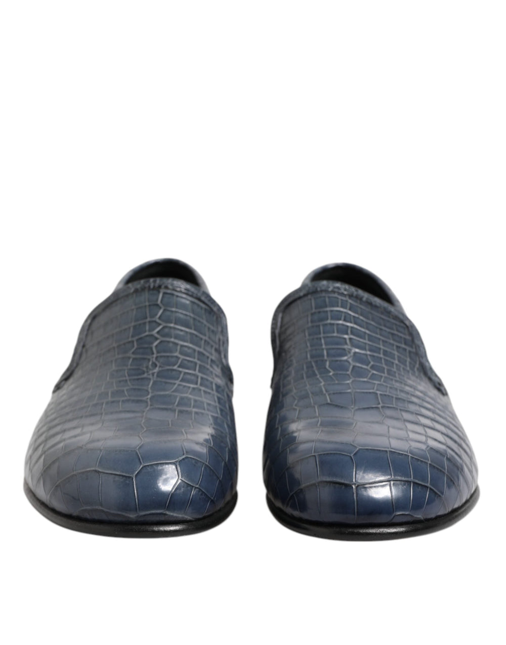 Men’s Dolce & Gabbana Blue Exotic Leather Slip on Loafers Men Dress Shoes