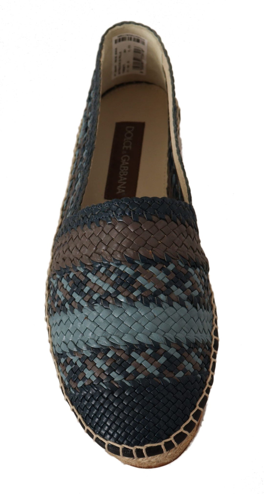 Men’s Dolce &amp; Gabbana Blue Gray Slip on Buffalo Espadrille Shoes