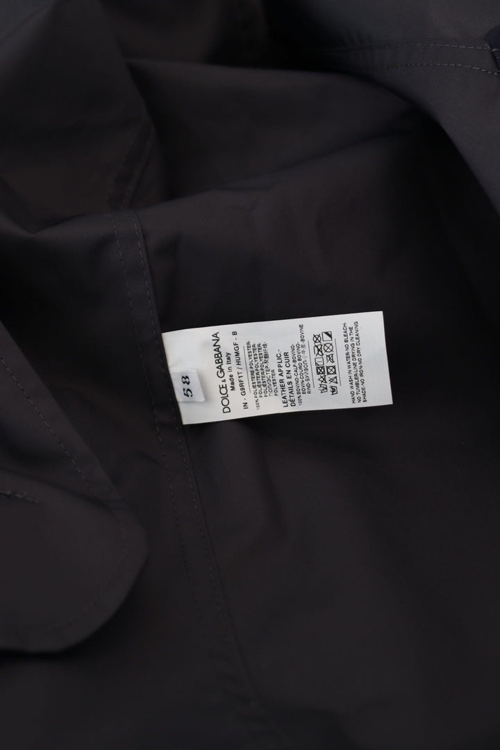 Men’s Dolce &amp; Gabbana Blue Hooded Double Breasted Coat Jacket