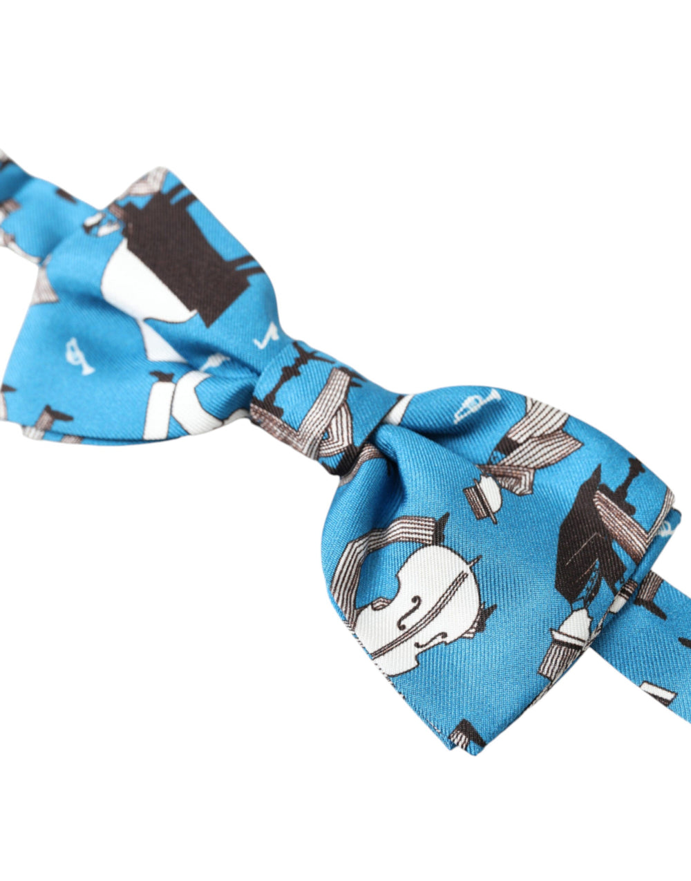 Men’s Dolce & Gabbana Blue Jazz Club Silk Adjustable Neck Papillon Bow Tie