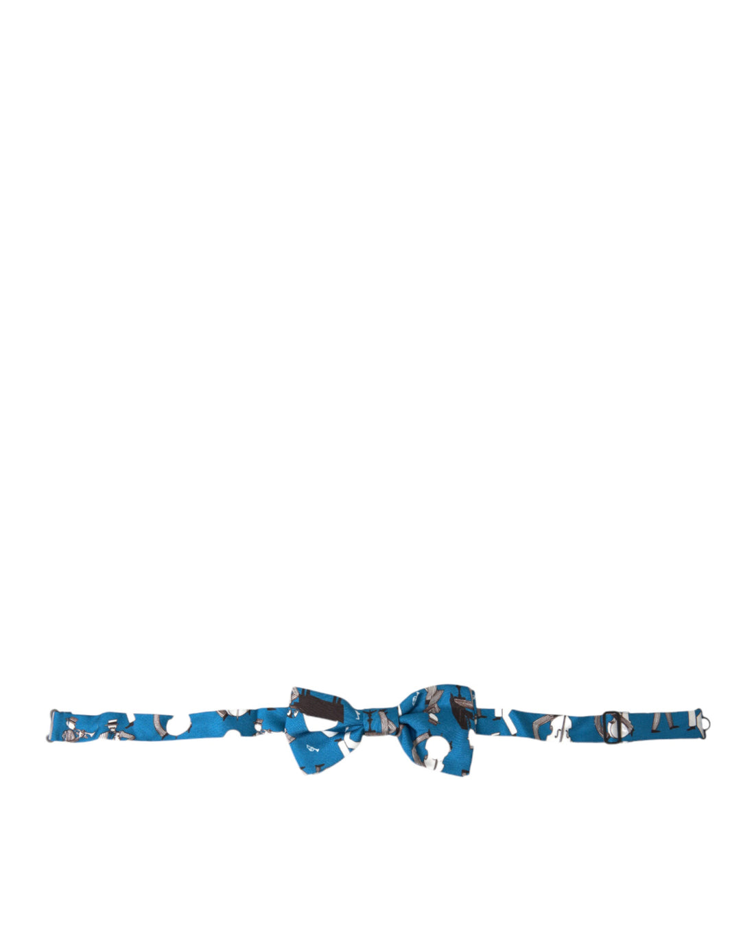 Men’s Dolce & Gabbana Blue Jazz Club Silk Adjustable Neck Papillon Bow Tie