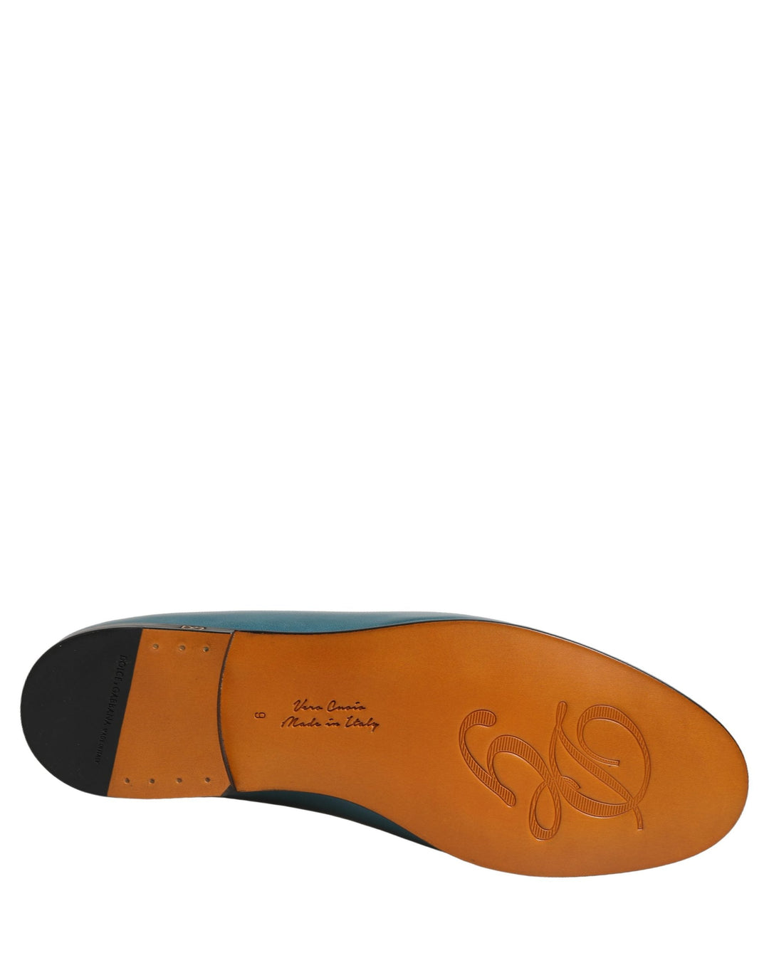 Men’s Dolce & Gabbana Blue Leather Logo Slip on Men Loafers Shoes