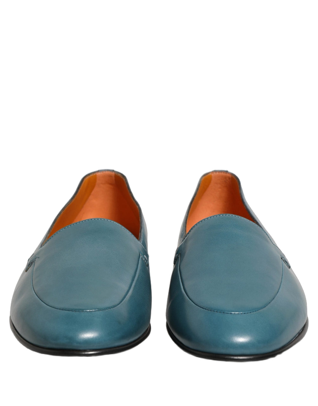 Men’s Dolce &amp; Gabbana Blue Leather Logo Slip on Men Loafers Shoes