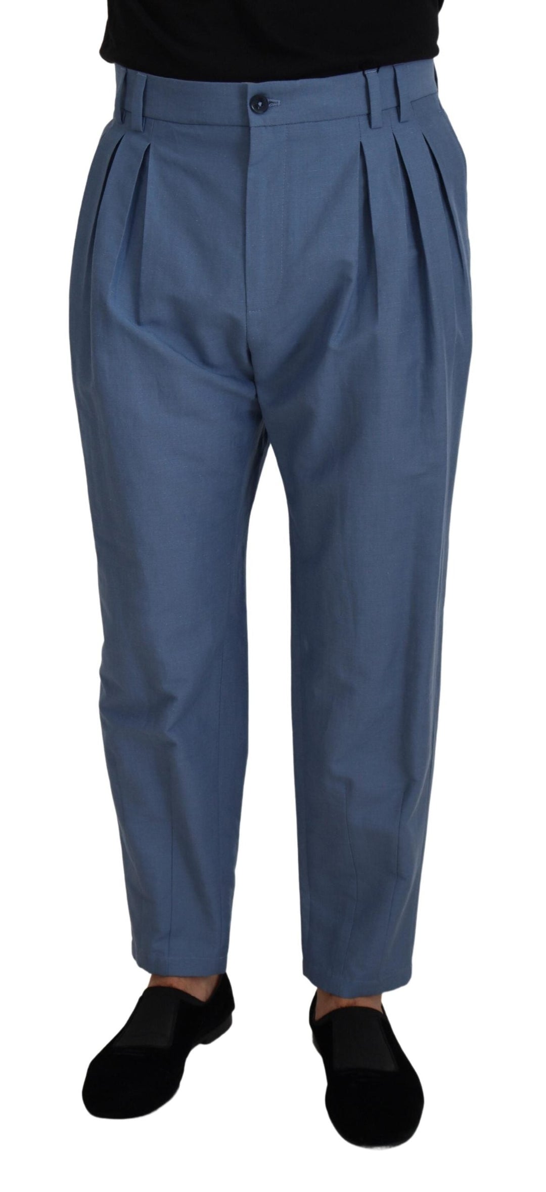 Men’s Dolce &amp; Gabbana Blue Linen Chino Formal Pants