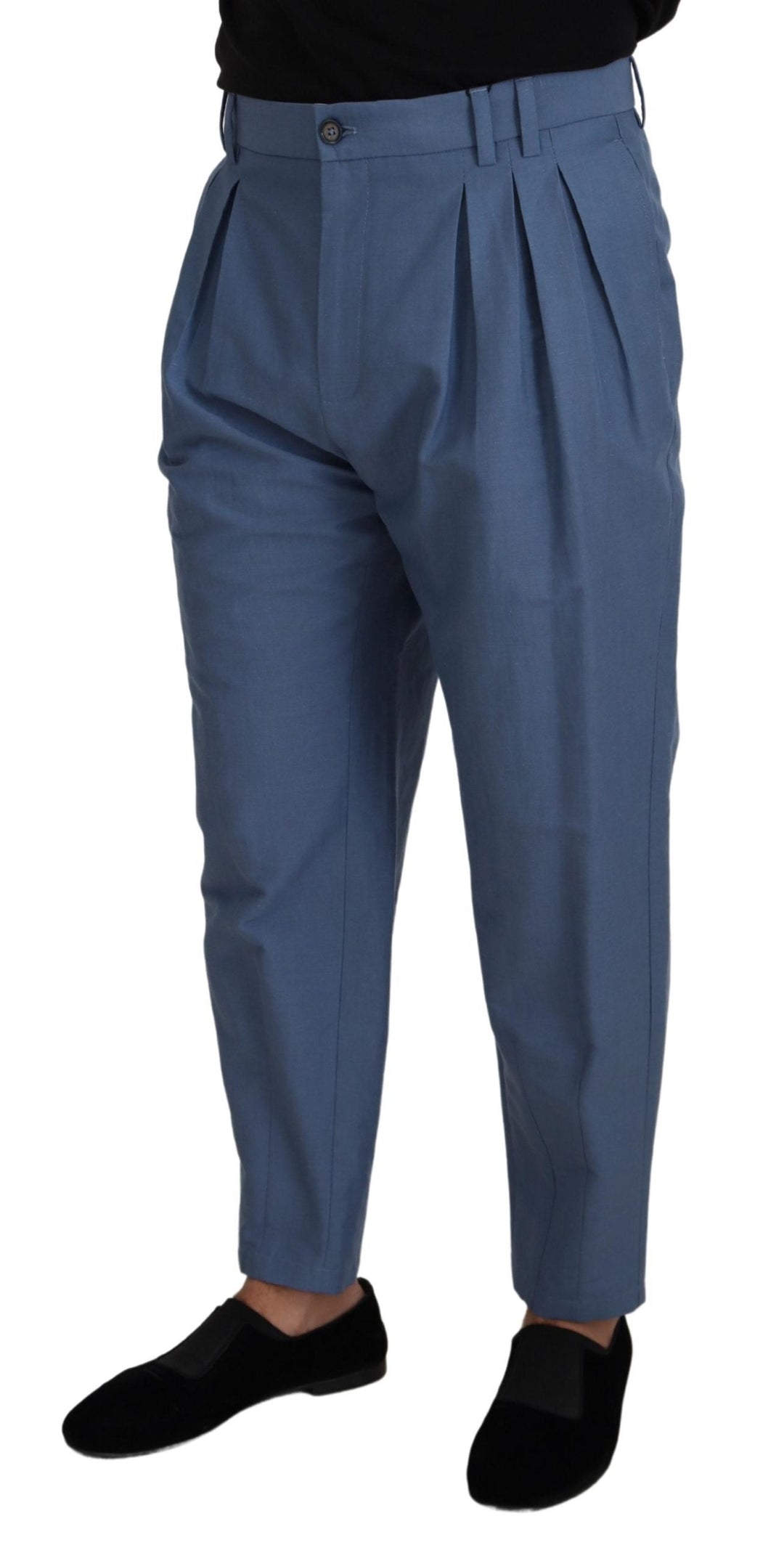 Men’s Dolce &amp; Gabbana Blue Linen Chino Formal Pants