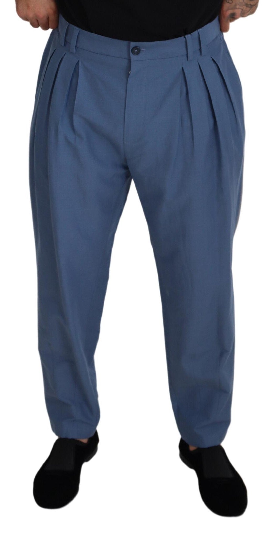 Men’s Dolce &amp; Gabbana Blue Linen Chino Formal Pants