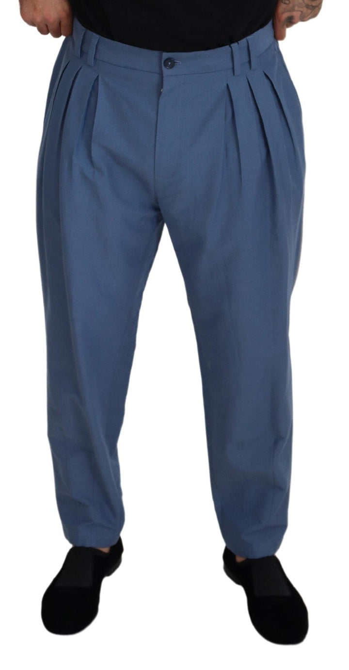Men’s Dolce &amp; Gabbana Blue Linen Chino Formal Pants