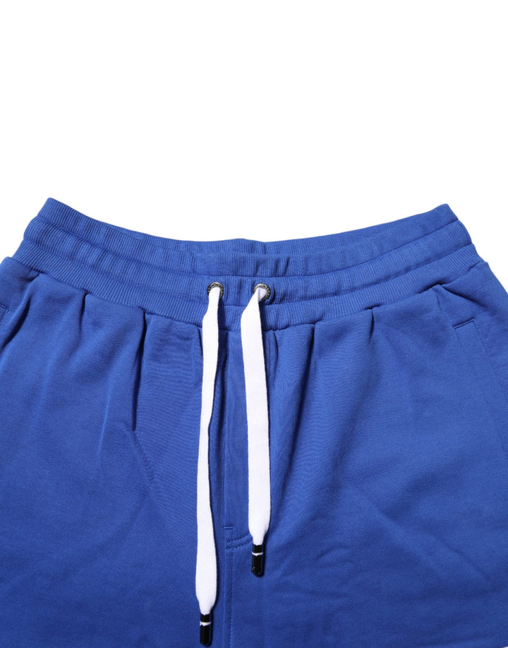 Men’s Dolce &amp; Gabbana Blue Logo Cotton Bermuda Sweatshorts Shorts