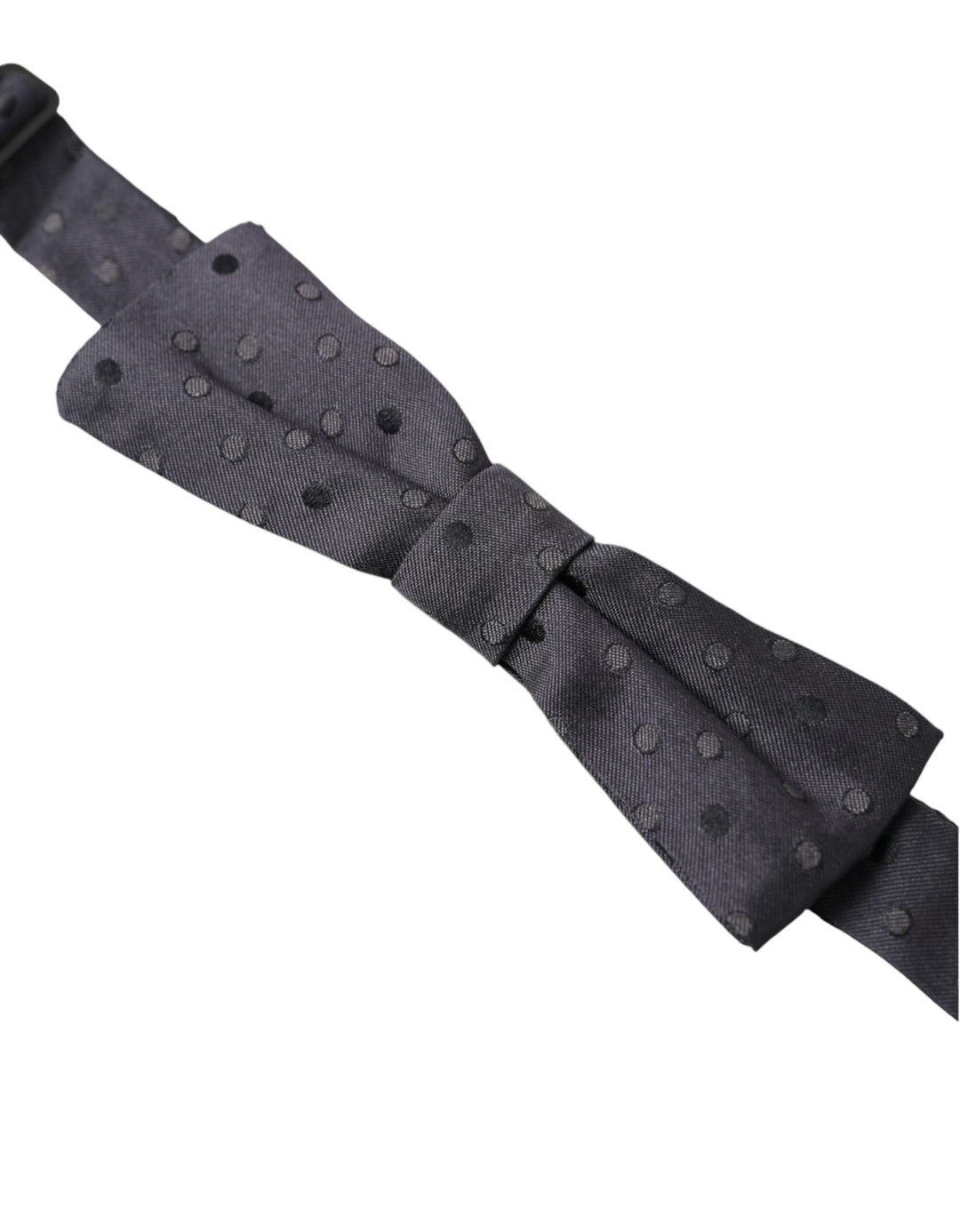 Men’s Dolce &amp; Gabbana Blue Polka Dot Silk Adjustable Neck Men Papillon Bow Tie