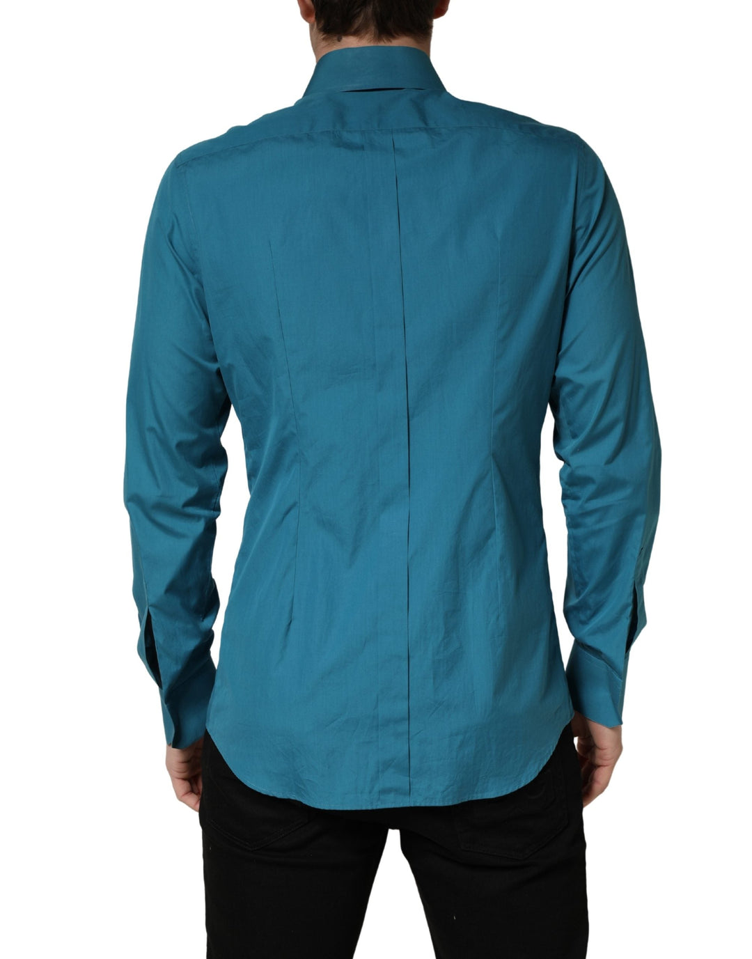 Dolce &amp; Gabbana Blue Sartoria Long Sleeve Cotton Dress Shirt