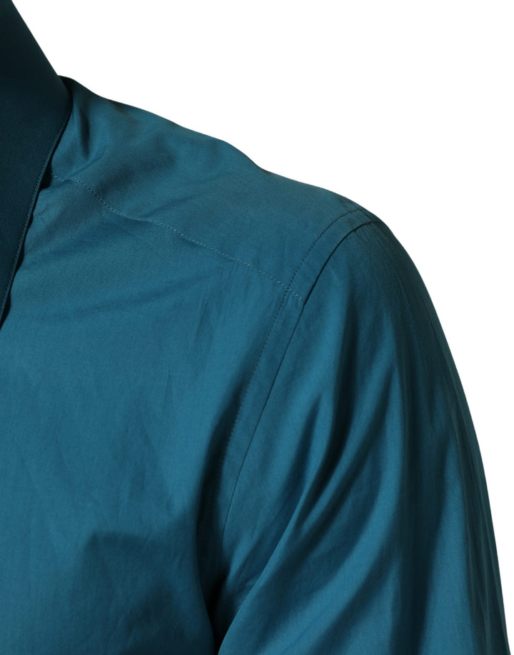 Dolce &amp; Gabbana Blue Sartoria Long Sleeve Cotton Dress Shirt