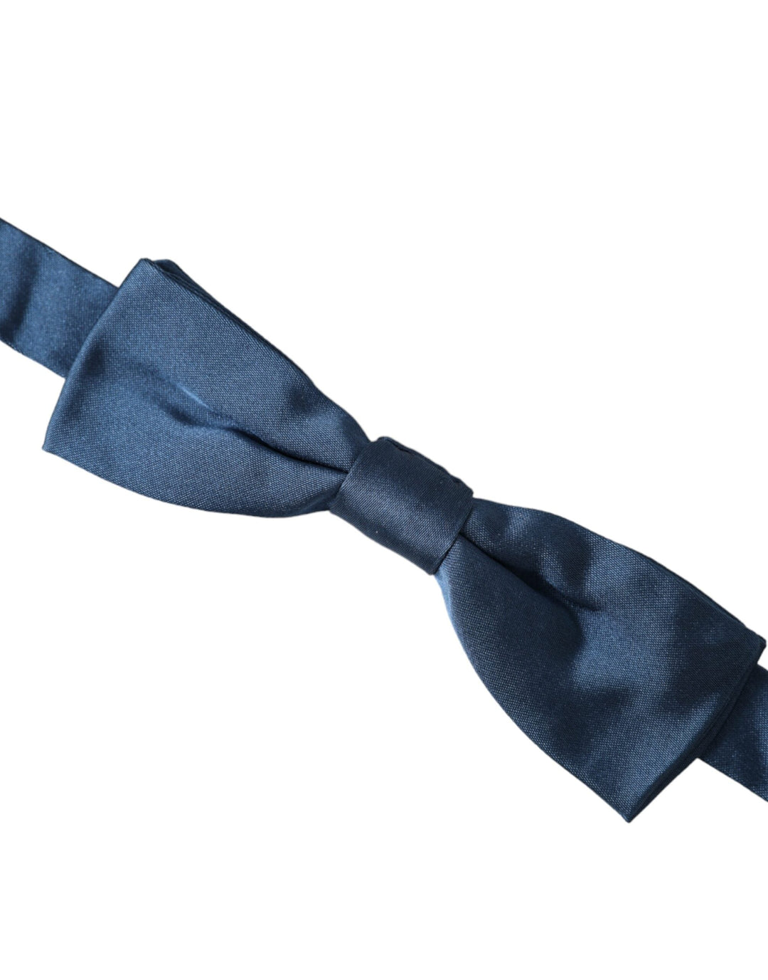 Men’s Dolce &amp; Gabbana Blue Satin Silk Adjustable Neck Men Bow Tie