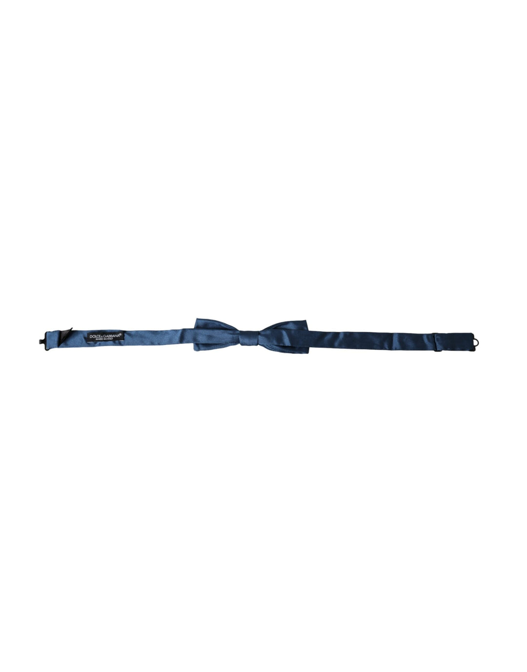 Men’s Dolce &amp; Gabbana Blue Satin Silk Adjustable Neck Men Bow Tie